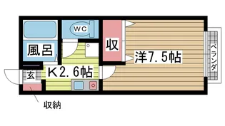 エーデルハイム会下山【1階】の間取り