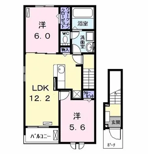 ルナパークA【2階】の間取り