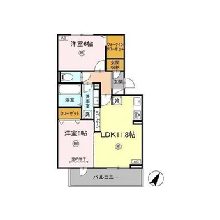 クリスタルパークテラス【2階】の間取り