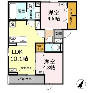 D-ROOM平山【3階】の間取り