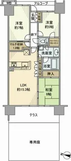 レジデンシャルスクエア【1階】の間取り