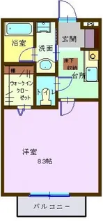 キャーリーヒル【1階】の間取り