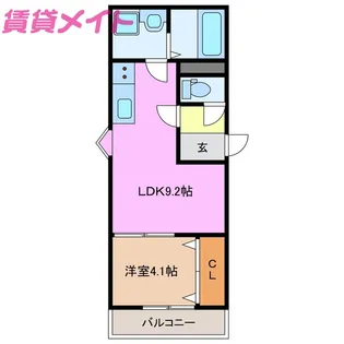 LE COCON 四日市X【1階】の間取り