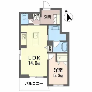 グレインコート【1階】の間取り