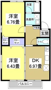 ブループラネット【1階】の間取り
