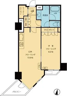 フィールA渋谷【13階】の間取り