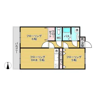 レインパレス高円寺【2階】の間取り
