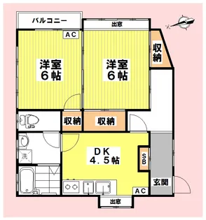 林ハイツ【2階】の間取り