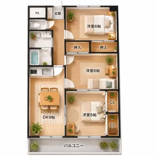 アドヴァンス【2階】の間取り
