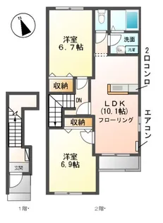 Es・plaire【2階】の間取り