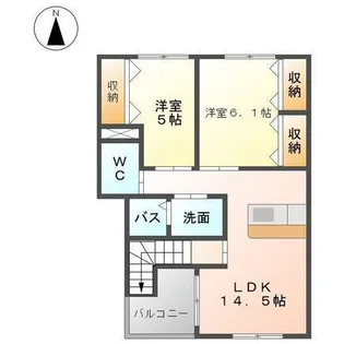 ユニヴァリィ イノバル【2階】の間取り