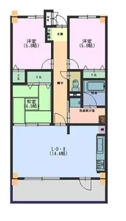 カトレアマンション【2階】の間取り
