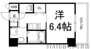 クレビオス難波EAST【9階】の間取り