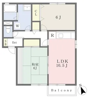 シャルム弐番館【2階】の間取り