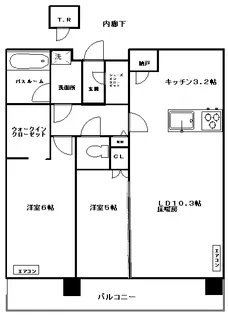 シティータワー綾瀬【9階】の間取り