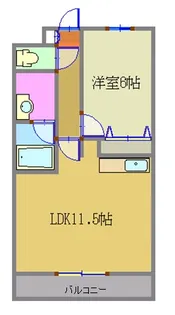 ハバードリーム3番館【1階】の間取り