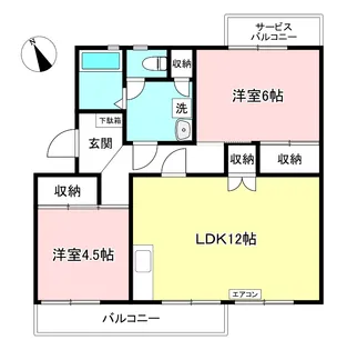 シャルムすみれが丘【4階】の間取り