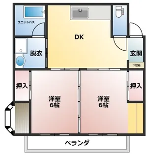 シンフォニー壱番館【2階】の間取り