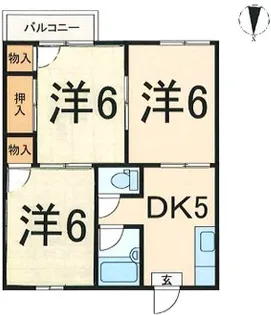 ミノルハイツA【2階】の間取り