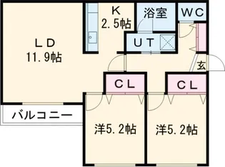 Bloom(ブルーム)【2階】の間取り