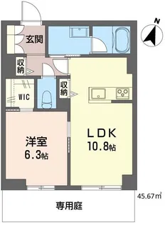 ラ・ポーズ【1階】の間取り
