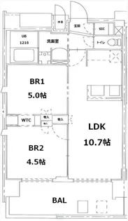 S-RESIDENCE錦糸町パークサイド【10階】の間取り