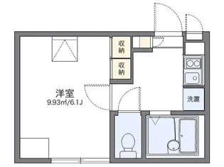 レオパレスドミール【1階】の間取り