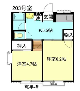 シティハイムトキコ【2階】の間取り