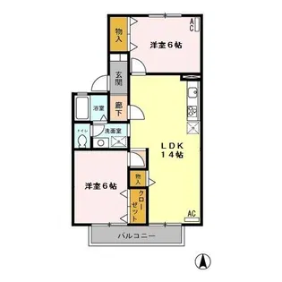 アネックス山王【2階】の間取り