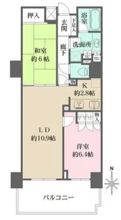 ゲートシティ大崎サウスパークタワー【6階】の間取り