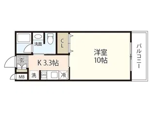 JRBハイツ矢野II番館【2階】の間取り