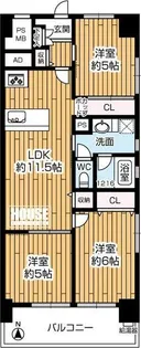 東品川ガーデニアB棟【3階】の間取り