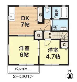 Leverage【2階】の間取り