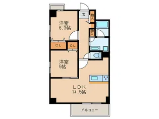 フォレストスクエア香呑【6階】の間取り