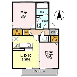 リビングタウン飯田 B棟【1階】の間取り