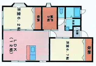 群馬県伊勢崎市除ケ町【マンション】の間取り
