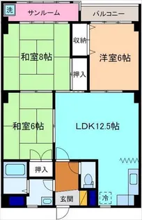 西埜ハイム【3階】の間取り