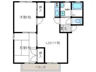 ボヌールB【2階】の間取り