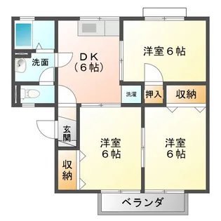 セベルハイツB【2階】の間取り