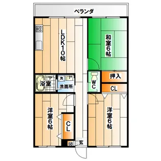 エトワール須磨【1階】の間取り