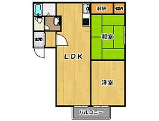 メゾンドイデア【2階】の間取り