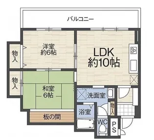 リアンジェ富田林【6階】の間取り