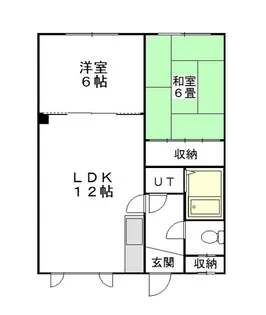 北幸ハイツ【2階】の間取り