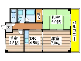 ルナシャトー白鳥【9階】の間取り