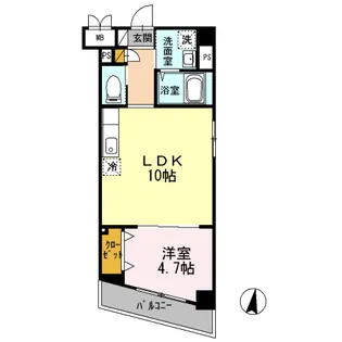 エスポワール多摩川【1階】の間取り