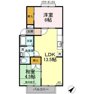 広島県広島市安佐南区高取北1【アパート】の間取り