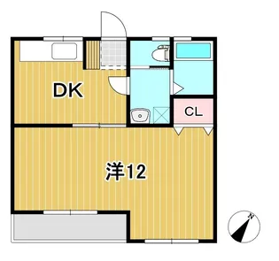 小川ハイツ【1階】の間取り