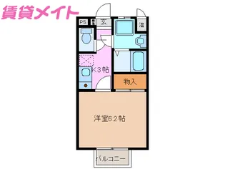 ラックス山城【1階】の間取り