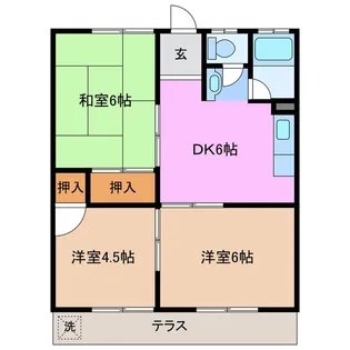 グリーンハイツ【1階】の間取り