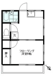 清水第二コーポ【1階】の間取り
